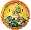 Round portrait medallion of Adeodatus I (Deusdedit), Basilica of St. Paul Outside the Walls