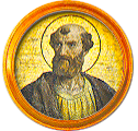 Round portrait medallion of St. Alexander, Basilica of St. Paul Outside the Walls