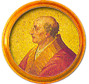 Round portrait medallion of Alexander IV, Basilica of St. Paul Outside the Walls