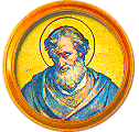 Round portrait medallion of St. Anicetus, Basilica of St. Paul Outside the Walls