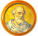 Round portrait medallion of Benedict I, Basilica of St. Paul Outside the Walls