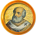 Round portrait medallion of Benedict III, Basilica of St. Paul Outside the Walls