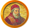 Round portrait medallion of Benedict XII, O.Cist., Basilica of St. Paul Outside the Walls