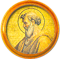 Round portrait medallion of St. Boniface I, Basilica of St. Paul Outside the Walls