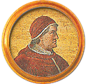 Round portrait medallion of Boniface IX, Basilica of St. Paul Outside the Walls