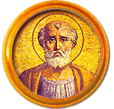 Round portrait medallion of St. Callixtus, Basilica of St. Paul Outside the Walls
