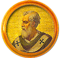 Round portrait medallion of Clement III, Basilica of St. Paul Outside the Walls