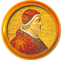 Round portrait medallion of Clement VI, O.S.B., Basilica of St. Paul Outside the Walls