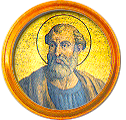 Round portrait medallion of St. Cornelius, Basilica of St. Paul Outside the Walls