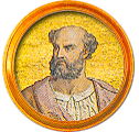 Round portrait medallion of Damasus II, Basilica of St. Paul Outside the Walls