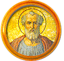 Round portrait medallion of St. Dionysius, Basilica of St. Paul Outside the Walls