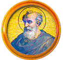Round portrait medallion of St. Eleuterus, Basilica of St. Paul Outside the Walls