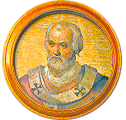 Round portrait medallion of Bd. Eugene III, O.Cist., Basilica of St. Paul Outside the Walls