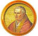 Round portrait medallion of Eugene IV, O.S.A., Basilica of St. Paul Outside the Walls