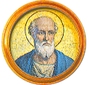 Round portrait medallion of St. Evaristus (Aristus), Basilica of St. Paul Outside the Walls