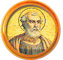Round portrait medallion of St. Gelasius I, Basilica of St. Paul Outside the Walls