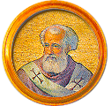 Round portrait medallion of Gelasius II, O.S.B., Basilica of St. Paul Outside the Walls