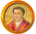 Round portrait medallion of St. Gregory VII, O.S.B., Basilica of St. Paul Outside the Walls