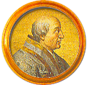 Round portrait medallion of Bd. Gregory X, Basilica of St. Paul Outside the Walls