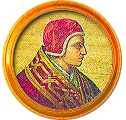 Round portrait medallion of Gregory XI, Basilica of St. Paul Outside the Walls