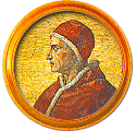 Round portrait medallion of Gregory XII, Basilica of St. Paul Outside the Walls
