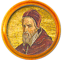 Round portrait medallion of Gregory XIV, Basilica of St. Paul Outside the Walls