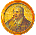 Round portrait medallion of Adrian V, Basilica of St. Paul Outside the Walls