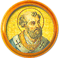 Round portrait medallion of St. Hilarius, Basilica of St. Paul Outside the Walls