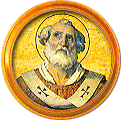 Round portrait medallion of St. Hormisdas, Basilica of St. Paul Outside the Walls