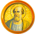 Round portrait medallion of St. Hyginus, Basilica of St. Paul Outside the Walls