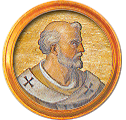 Round portrait medallion of Innocent II, Can.Reg., Basilica of St. Paul Outside the Walls
