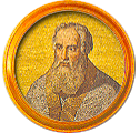 Round portrait medallion of Bd. Innocent V, O.P., Basilica of St. Paul Outside the Walls