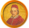 Round portrait medallion of Bd. Innocent XI, Basilica of St. Paul Outside the Walls