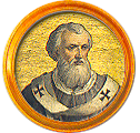 Round portrait medallion of John IX, O.S.B., Basilica of St. Paul Outside the Walls