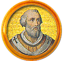 Round portrait medallion of John XII, Basilica of St. Paul Outside the Walls