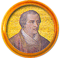 Round portrait medallion of John XIV, Basilica of St. Paul Outside the Walls