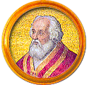 Round portrait medallion of John XV, Basilica of St. Paul Outside the Walls