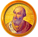 Round portrait medallion of John XVIII, Basilica of St. Paul Outside the Walls