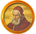 Round portrait medallion of John XXI, Basilica of St. Paul Outside the Walls