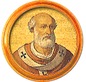Round portrait medallion of Lando, Basilica of St. Paul Outside the Walls