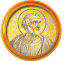 Round portrait medallion of St. Leo I (Leo the Great), Basilica of St. Paul Outside the Walls