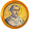 Round portrait medallion of St. Leo IV, O.S.B., Basilica of St. Paul Outside the Walls
