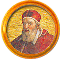 Round portrait medallion of Leo XI, Basilica of St. Paul Outside the Walls