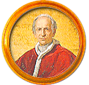 Round portrait medallion of Leo XIII, O.F.S., Basilica of St. Paul Outside the Walls