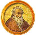 Round portrait medallion of Marinus II, Basilica of St. Paul Outside the Walls