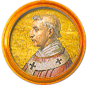 Round portrait medallion of Nicholas V, Basilica of St. Paul Outside the Walls