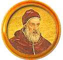 Round portrait medallion of Paul IV, C.R., Basilica of St. Paul Outside the Walls