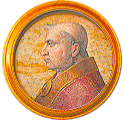 Round portrait medallion of Pius II, Basilica of St. Paul Outside the Walls