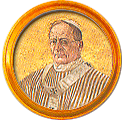 Round portrait medallion of Pius XI, Basilica of St. Paul Outside the Walls