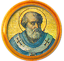 Round portrait medallion of St. Sergius I, Basilica of St. Paul Outside the Walls
